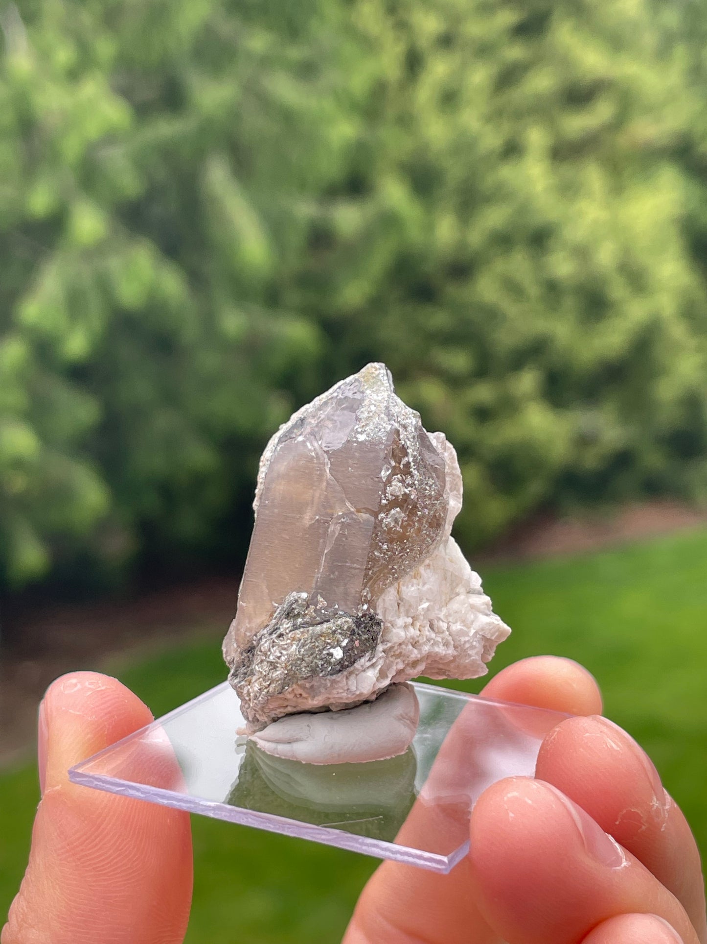 Smoky Quartz with Feldspar & Muscovite